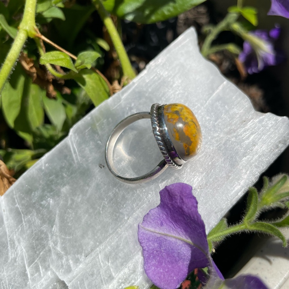 Bumblebee Jasper Ring Sz9 - image 4